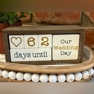 Wedding Countdown Block Set NWOT